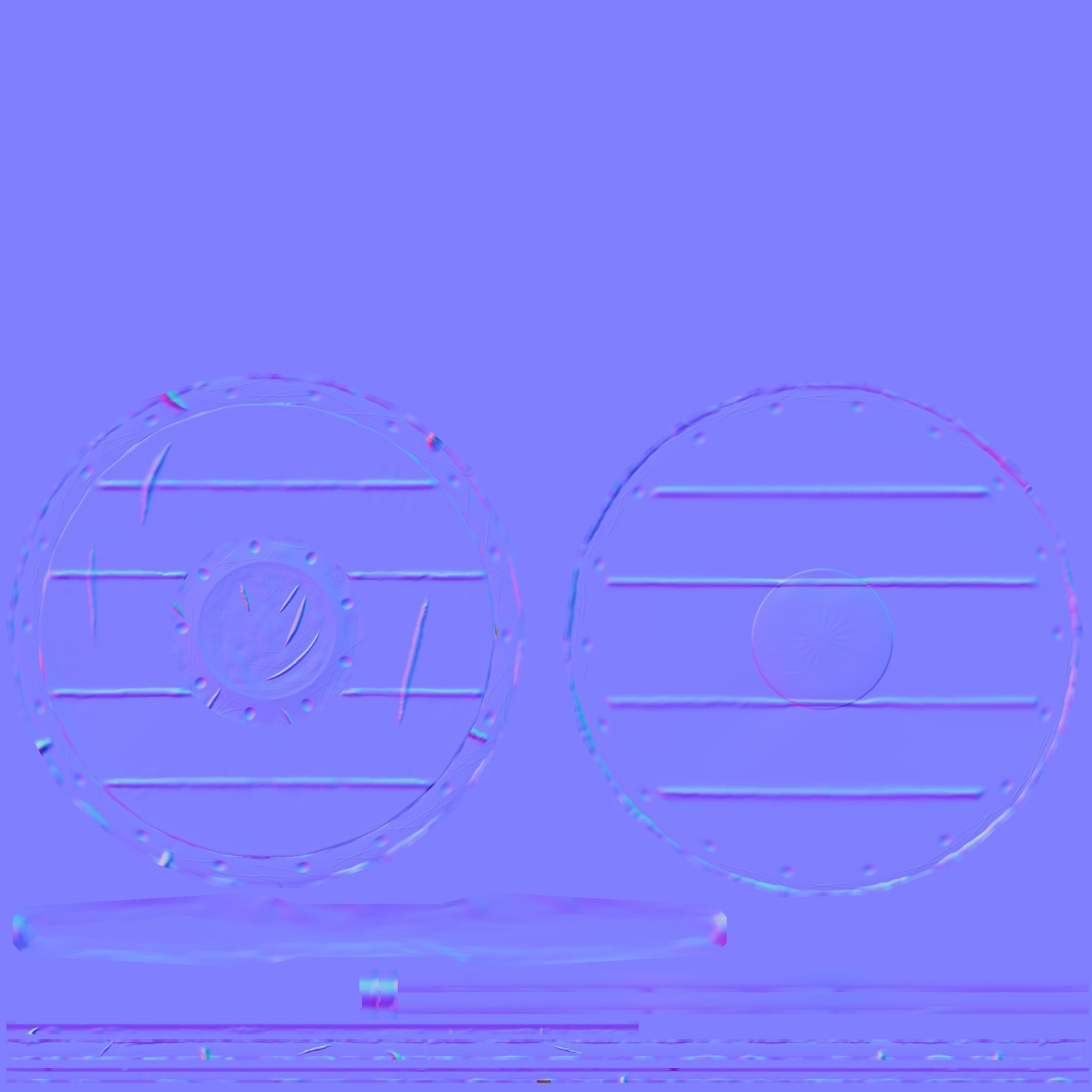 Viking shield Low-poly 3D model_10