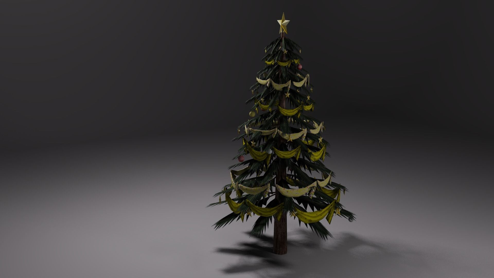 Christmas trees Low-poly 3D model_2