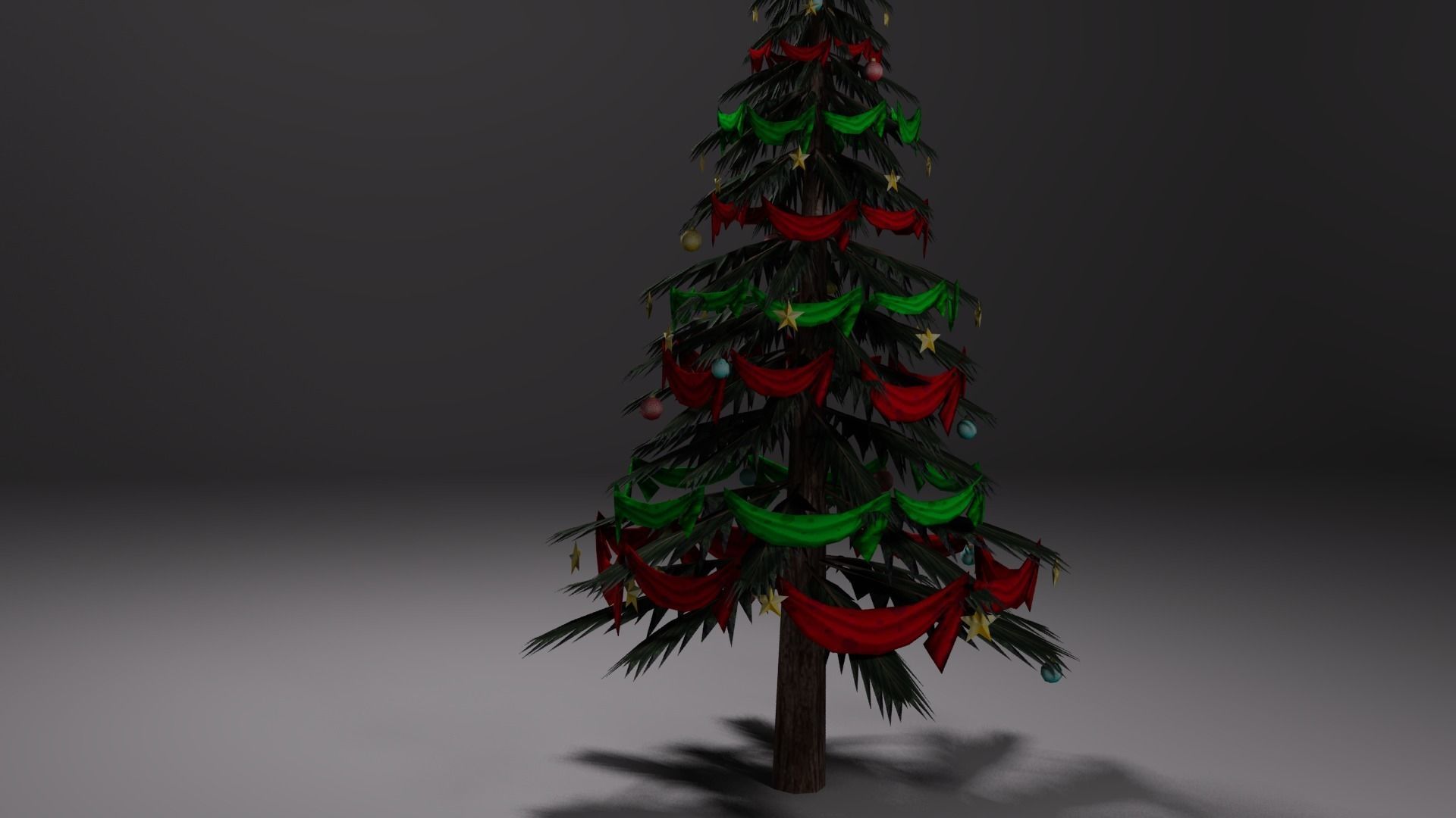 Christmas trees Low-poly 3D model_3