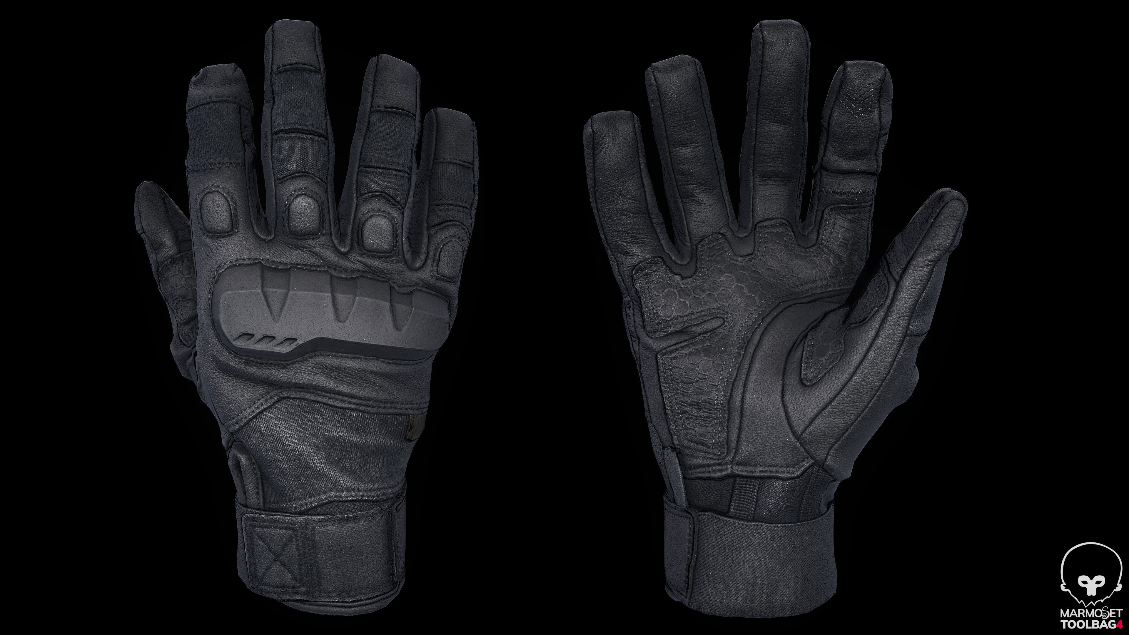 Tactical Gloves 011  Low-poly 3D model_5