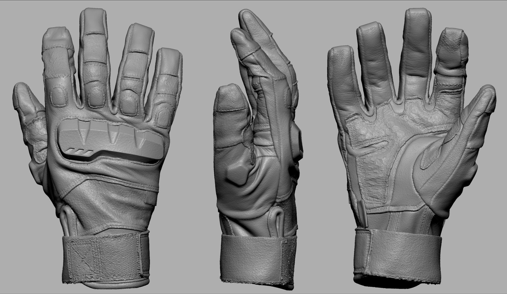 Tactical Gloves 011  Low-poly 3D model_8