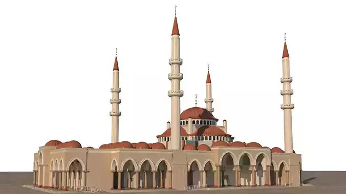 ALAMEEN NEW CITY MODERN MOUSQUE  3D model