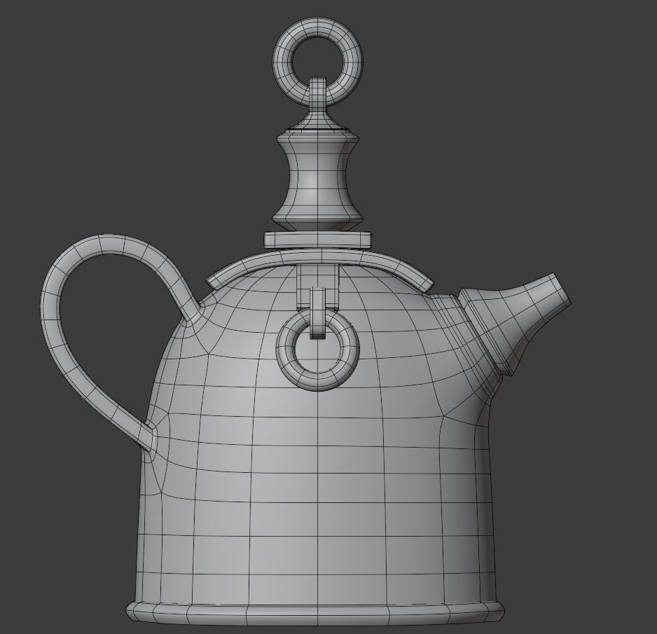 Old Teapot 3D model_6