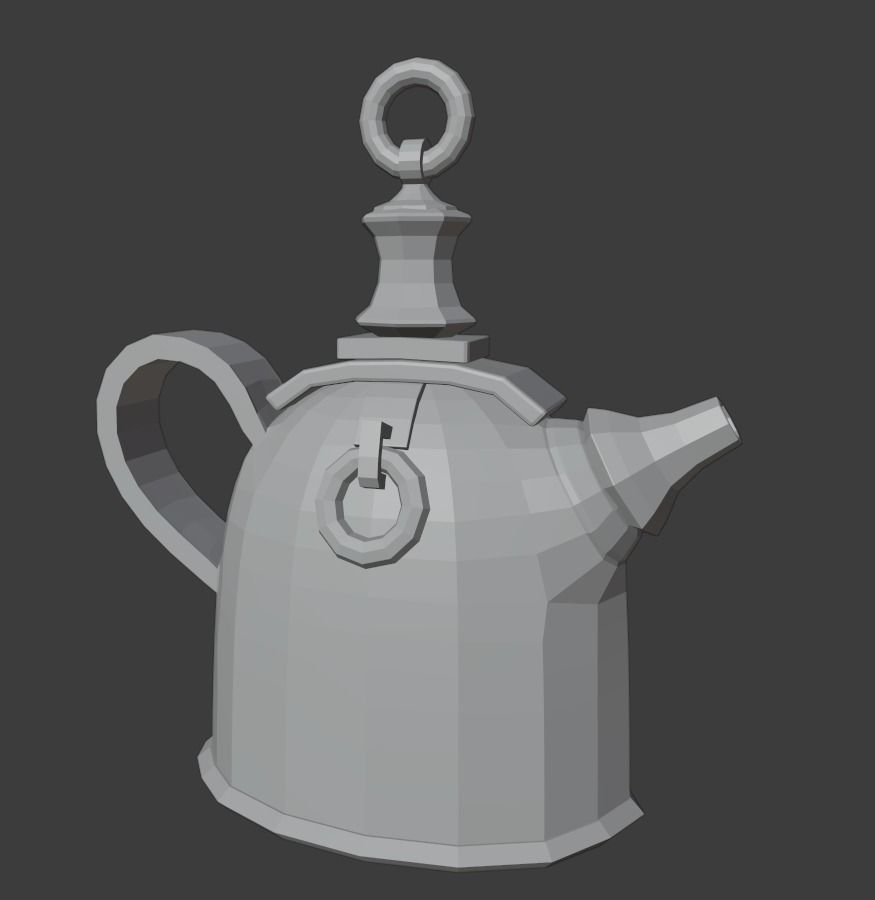 Old Teapot 3D model_7
