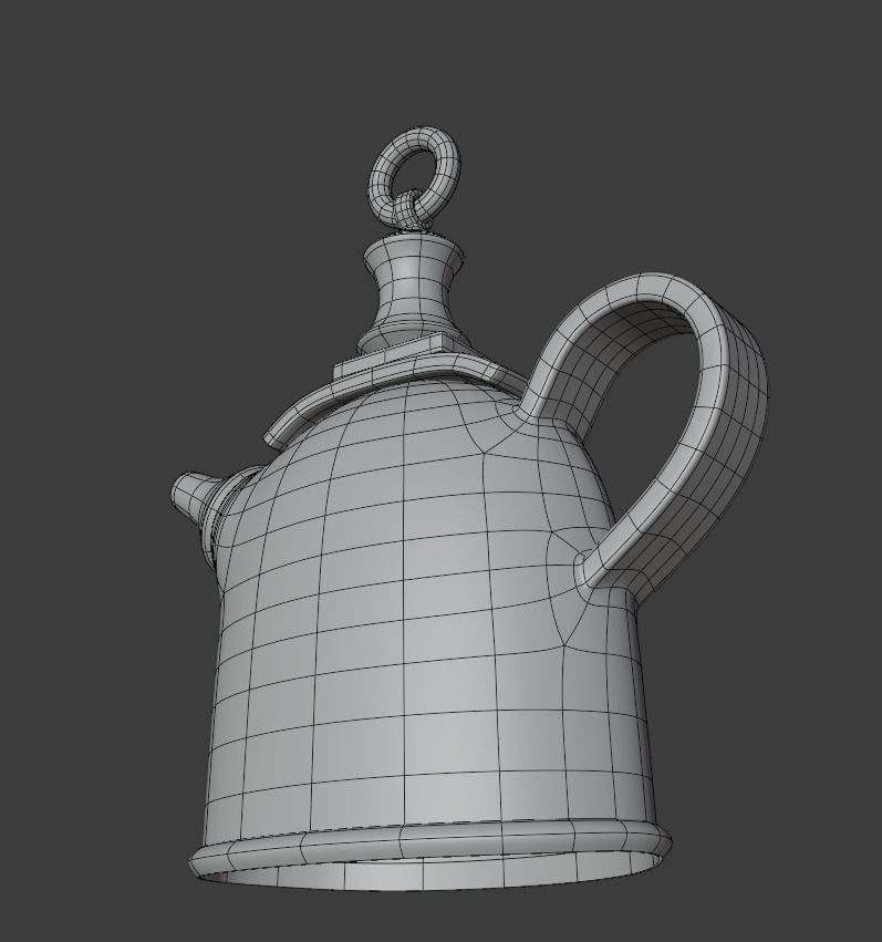 Old Teapot 3D model_4
