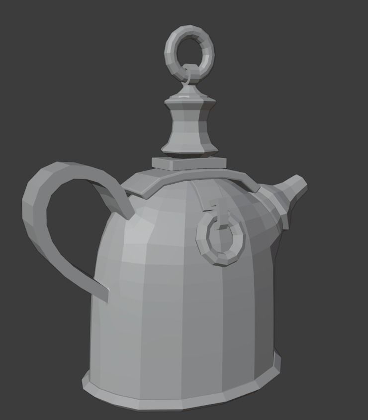 Old Teapot 3D model_8
