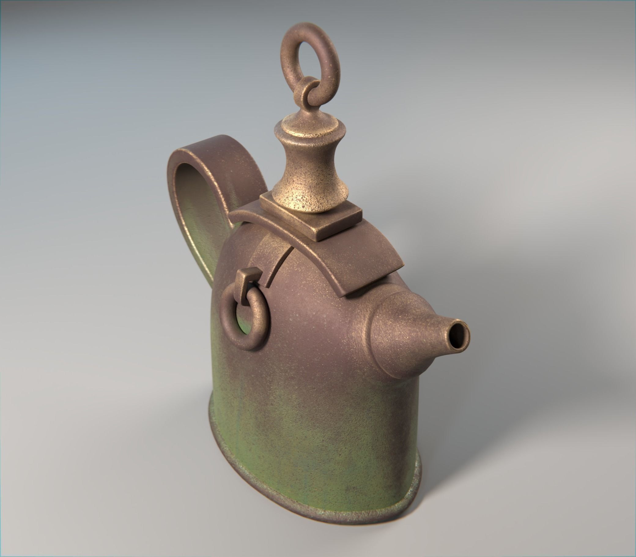 Old Teapot 3D model_2