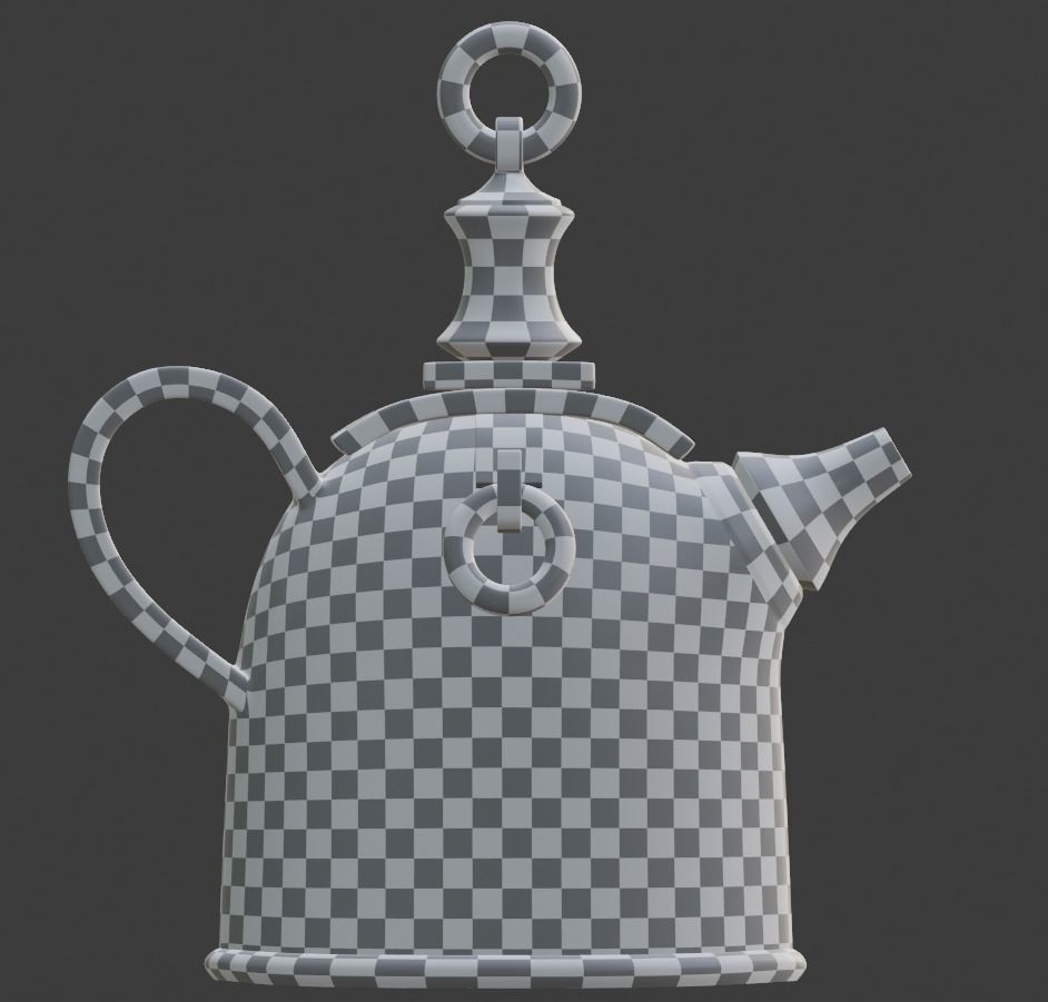 Old Teapot 3D model_10