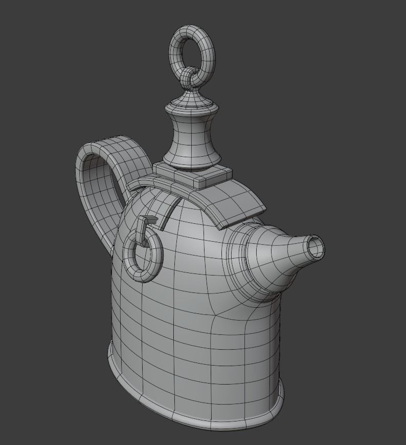 Old Teapot 3D model_5