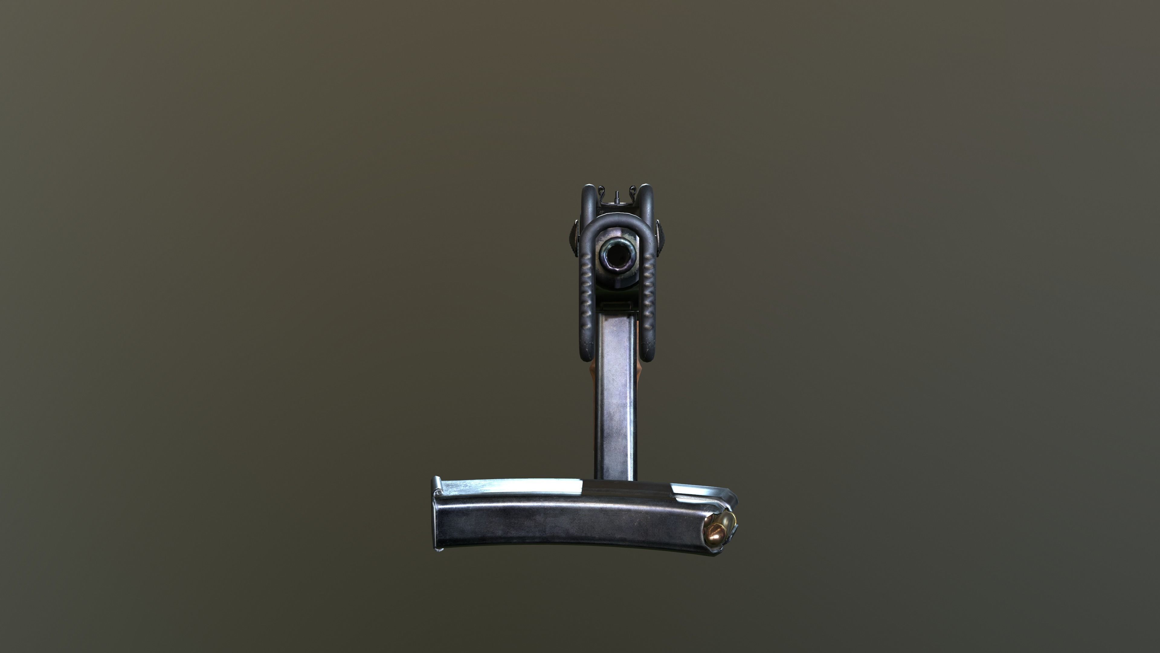 VZ-61 gun Low-poly 3D model_3