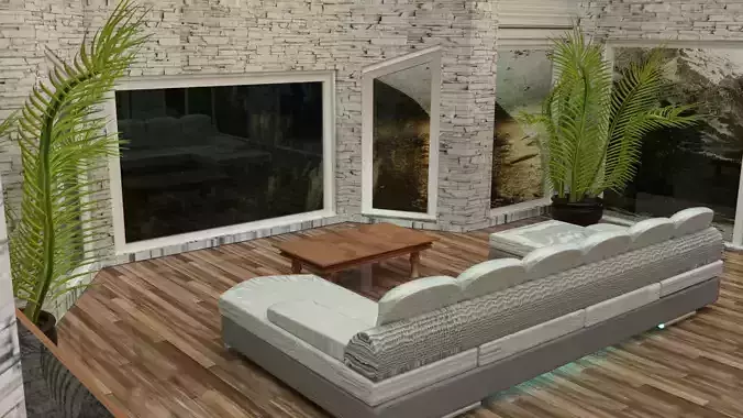 Plant living room - interior design