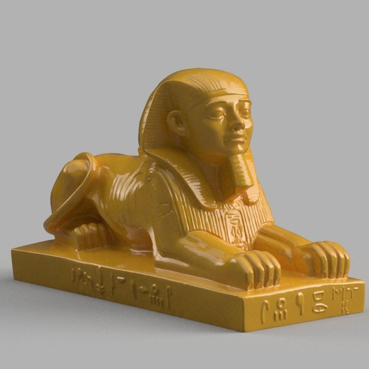 Sphinx 3D print statue of egyptian 3D print model_4