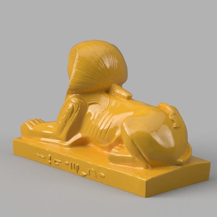 Sphinx 3D print statue of egyptian 3D print model_3