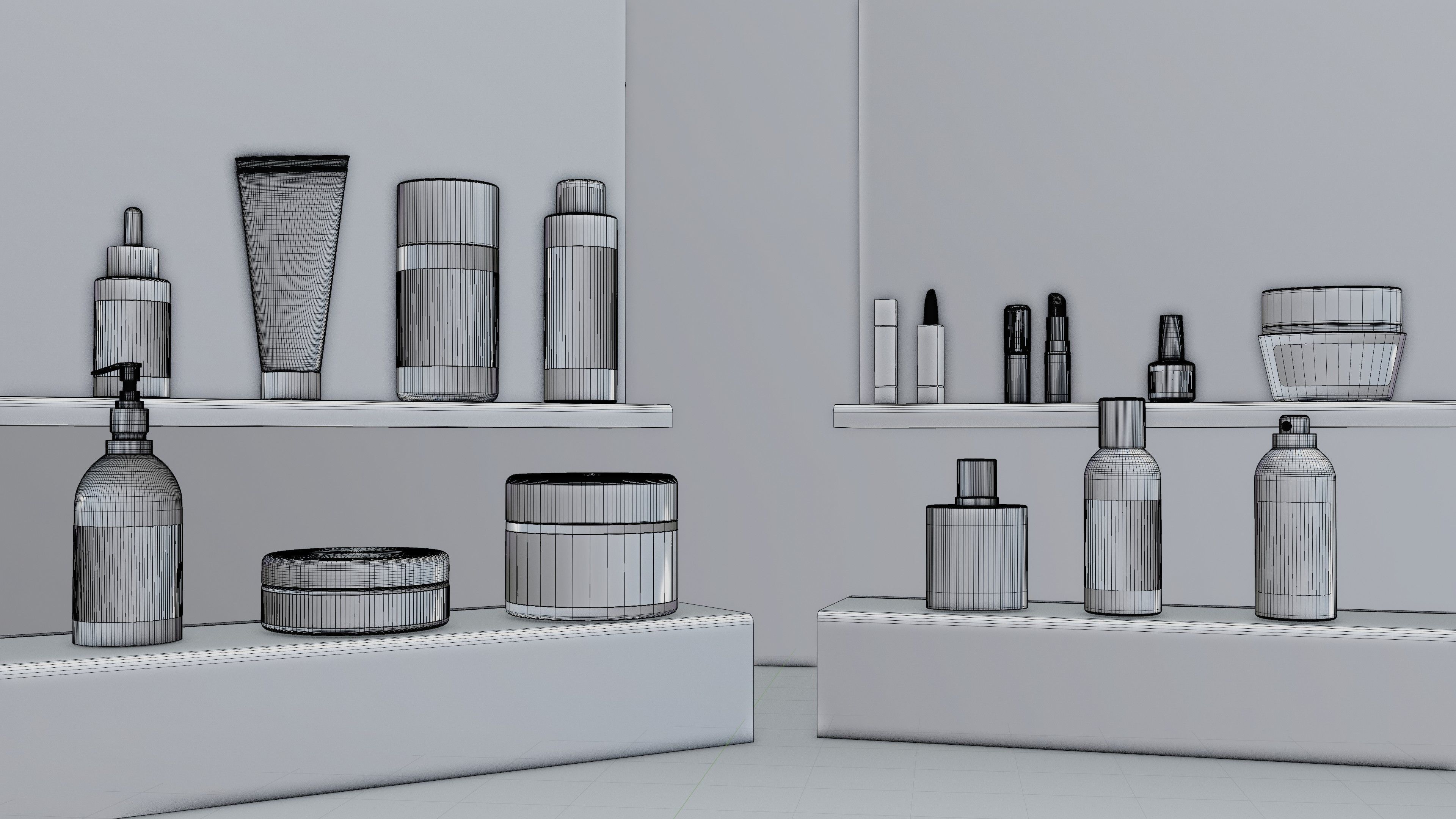 Cosmetic Bottles 3D model_5