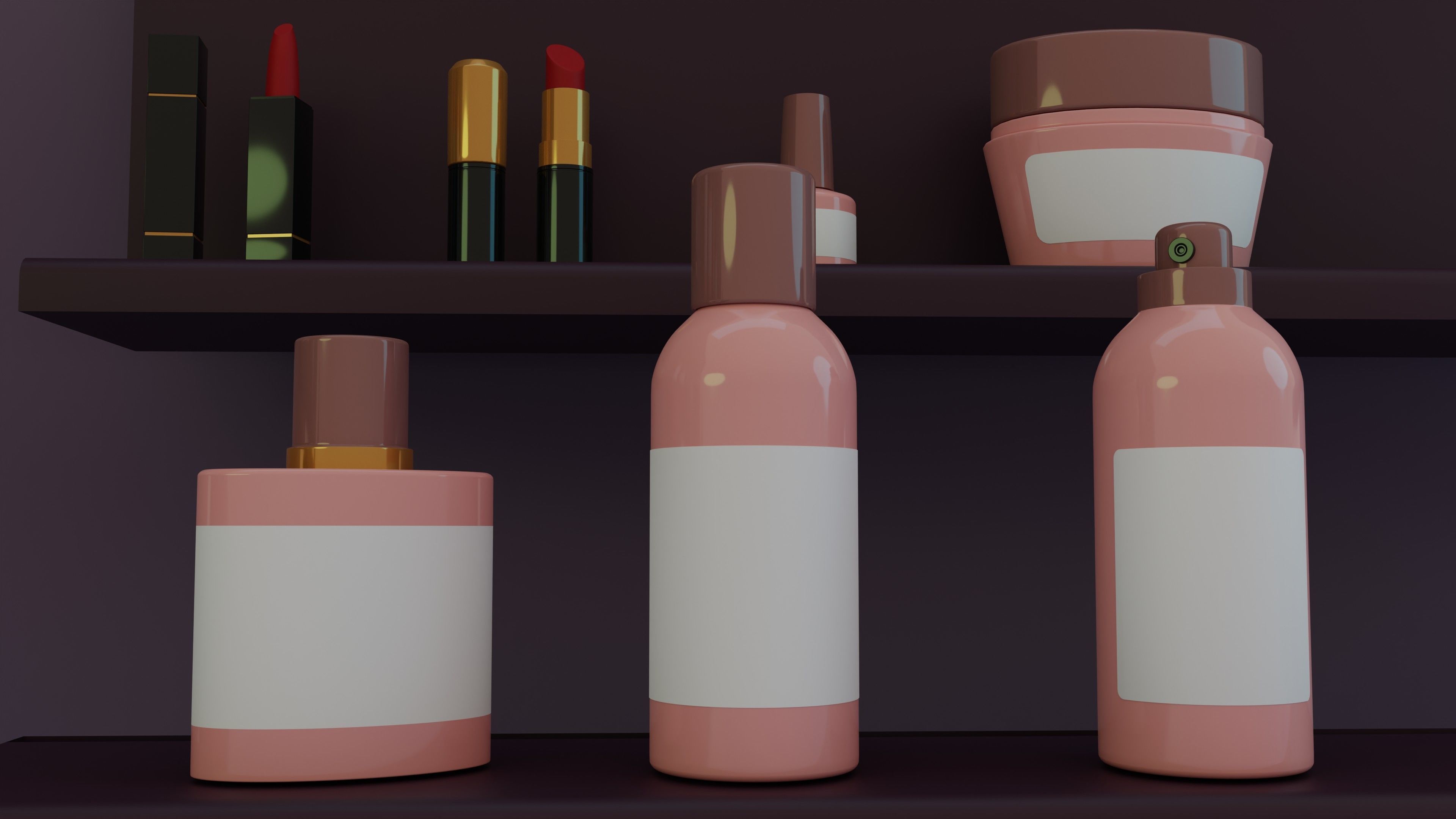 Cosmetic Bottles 3D model_3