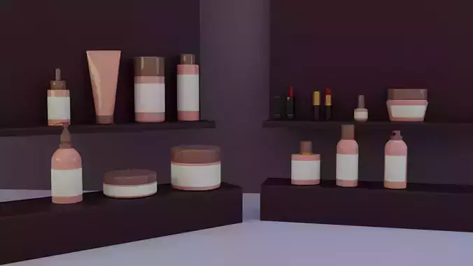 Cosmetic Bottles 3D model