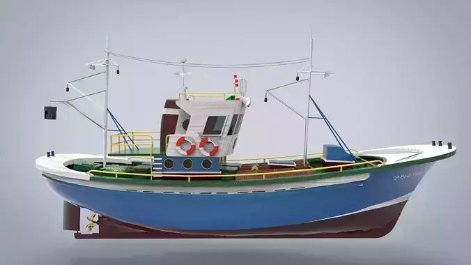 fishing ship 3D model