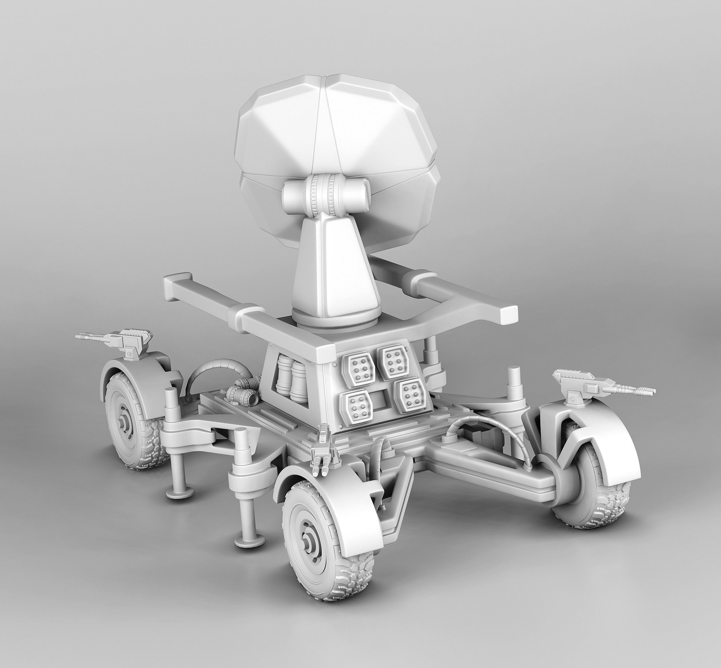 Turret-4 robot 3D print model_1