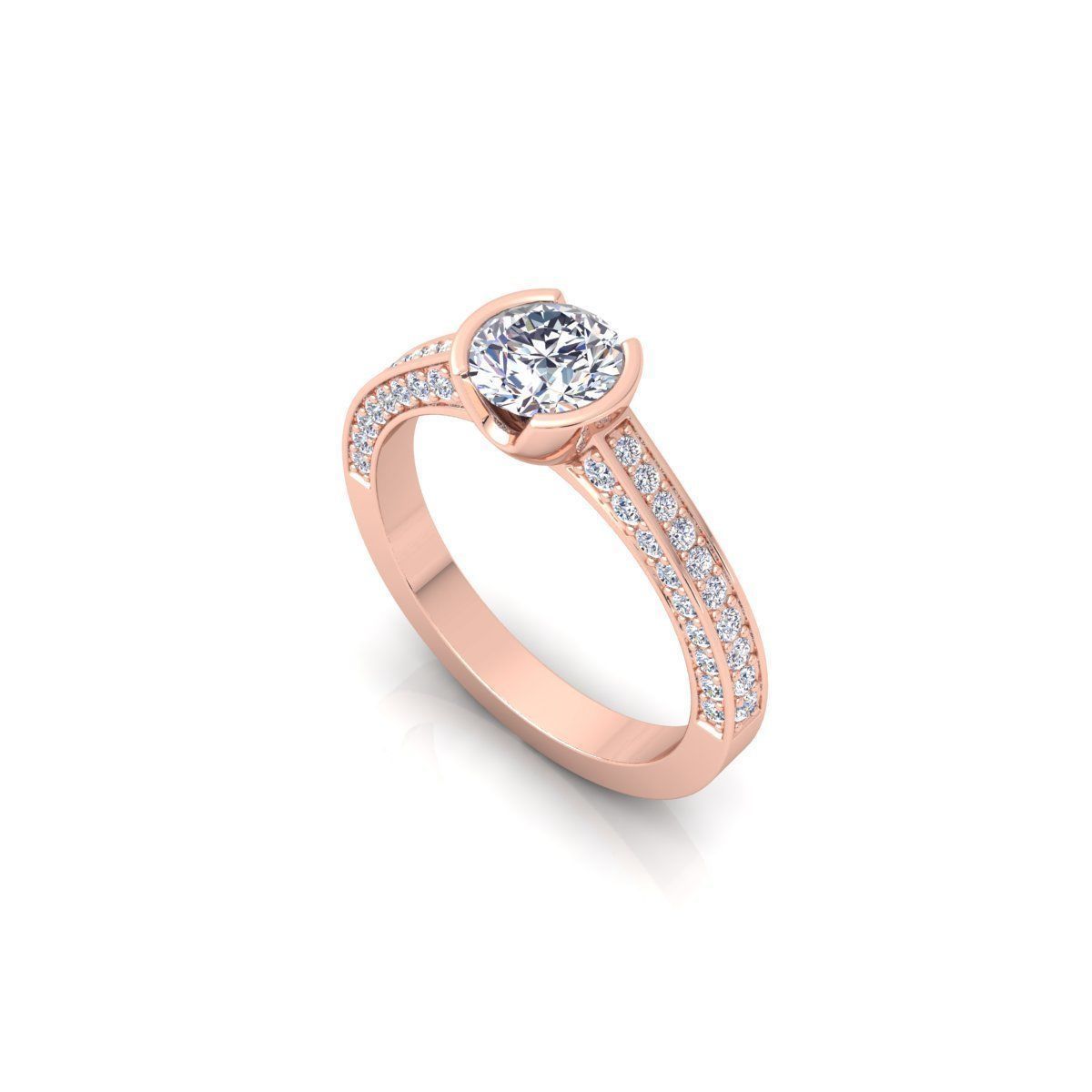Solitaire Ring 31 3D print model_9