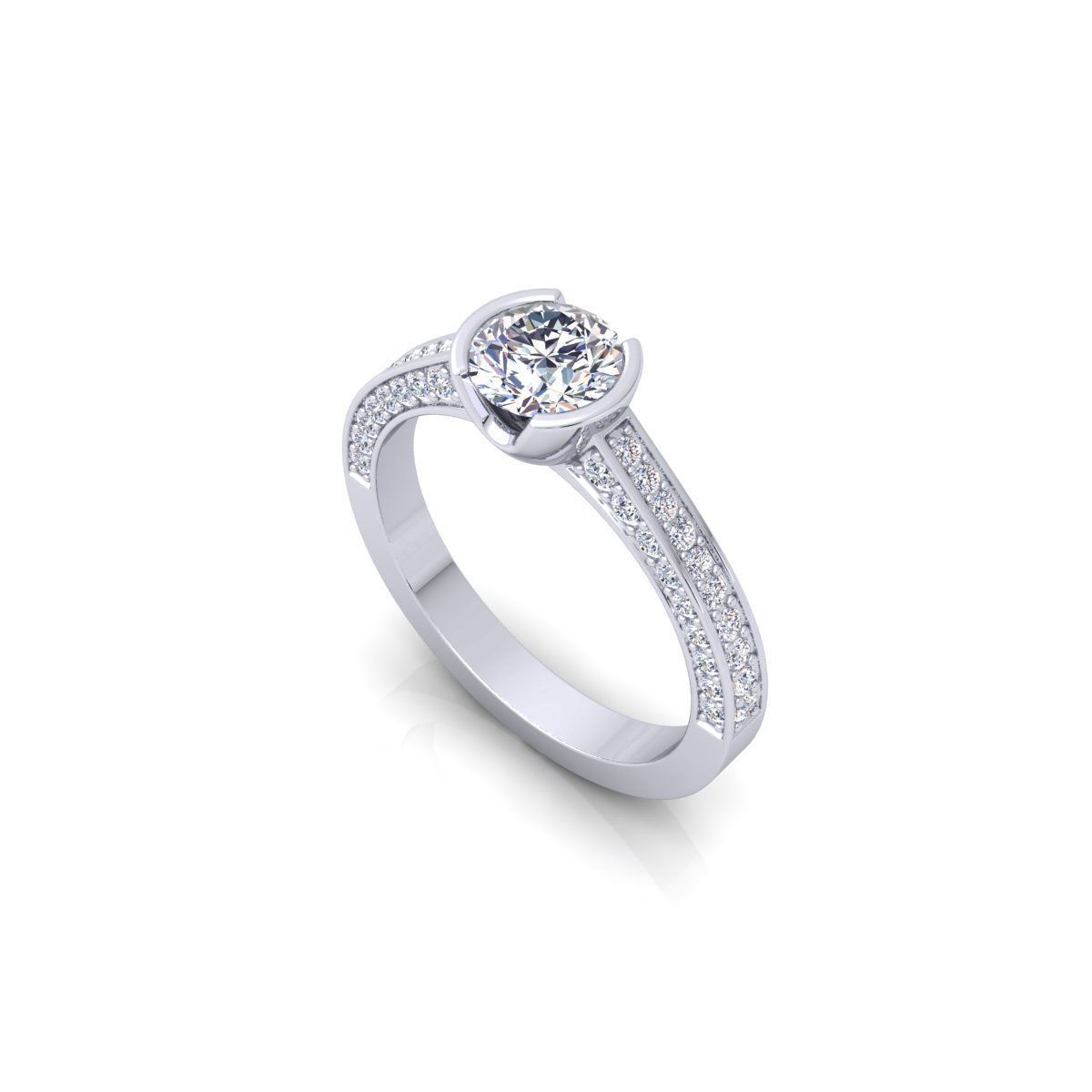 Solitaire Ring 31 3D print model_10