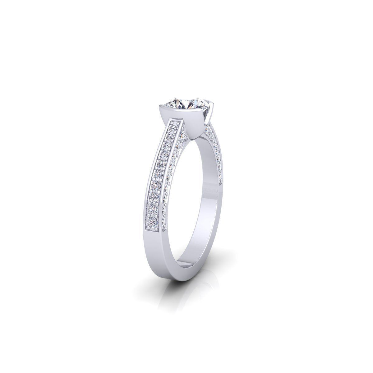 Solitaire Ring 31 3D print model_2
