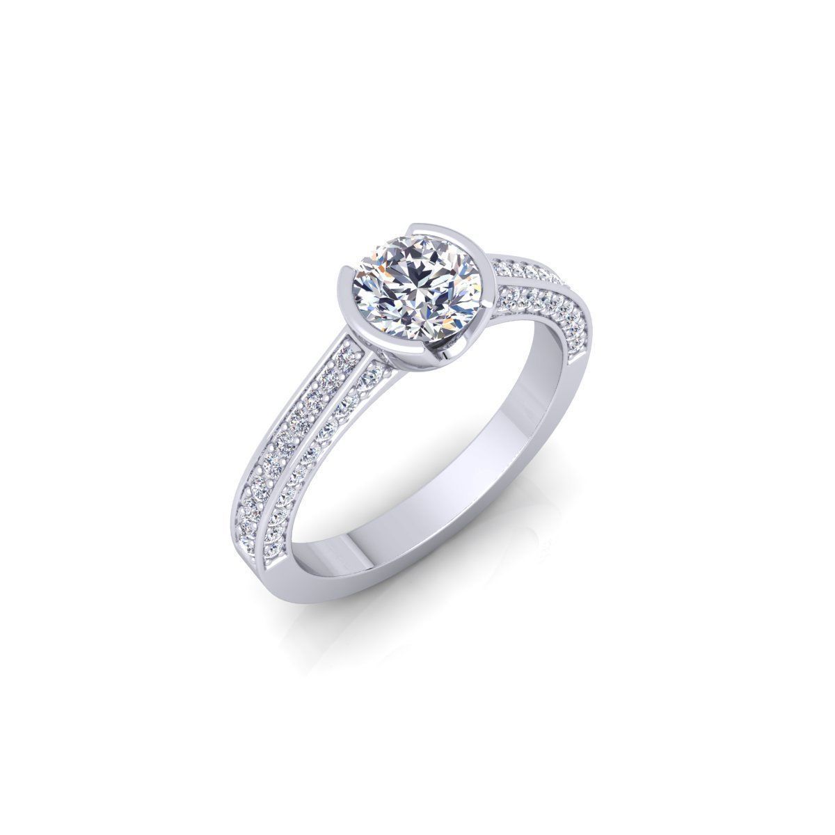 Solitaire Ring 31 3D print model_8