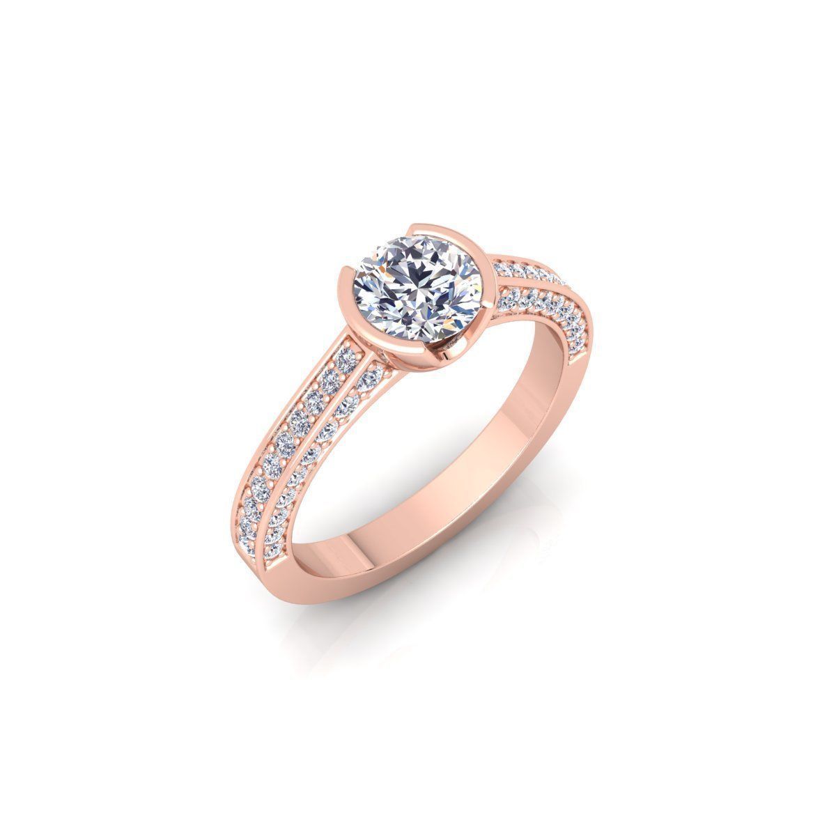 Solitaire Ring 31 3D print model_7