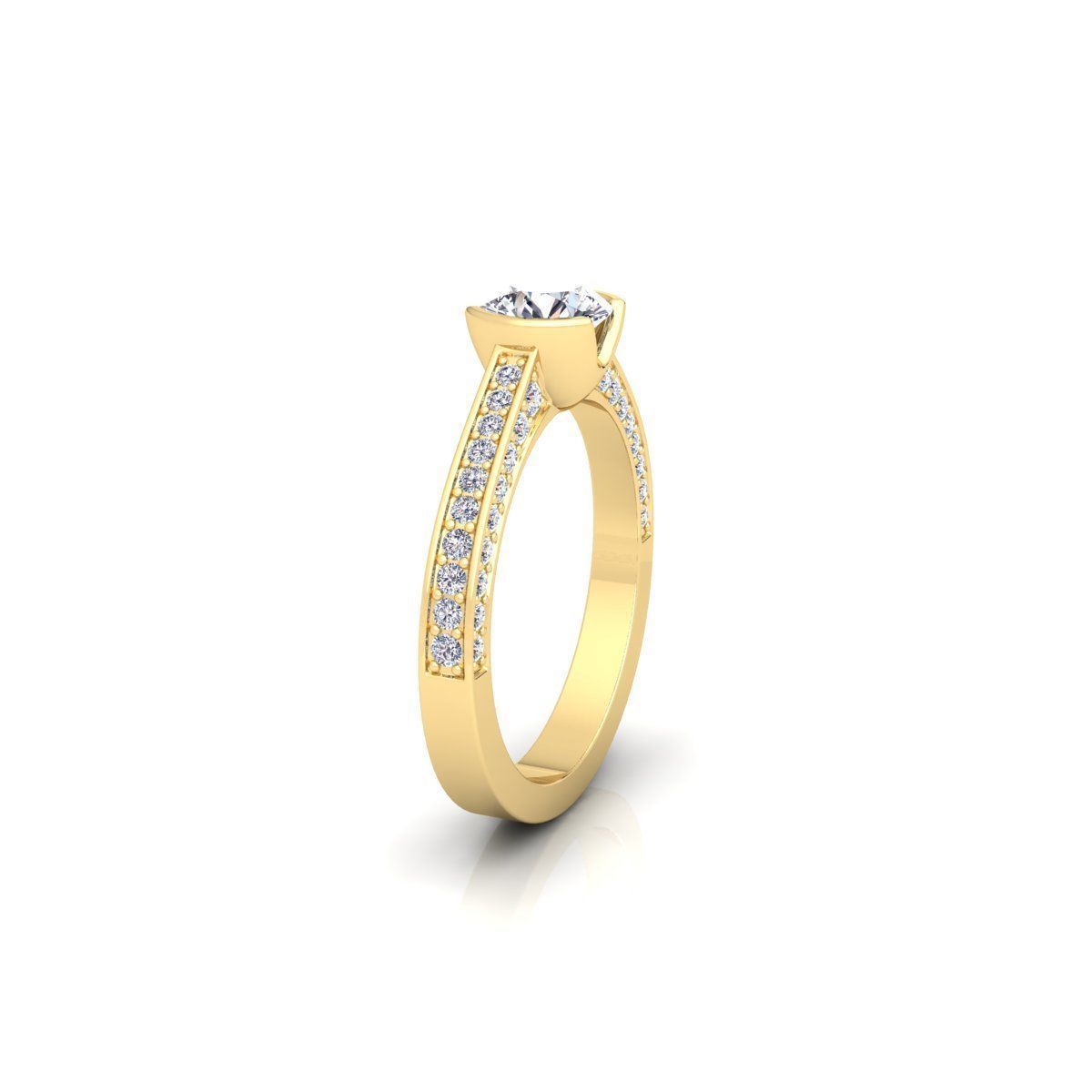 Solitaire Ring 31 3D print model_3