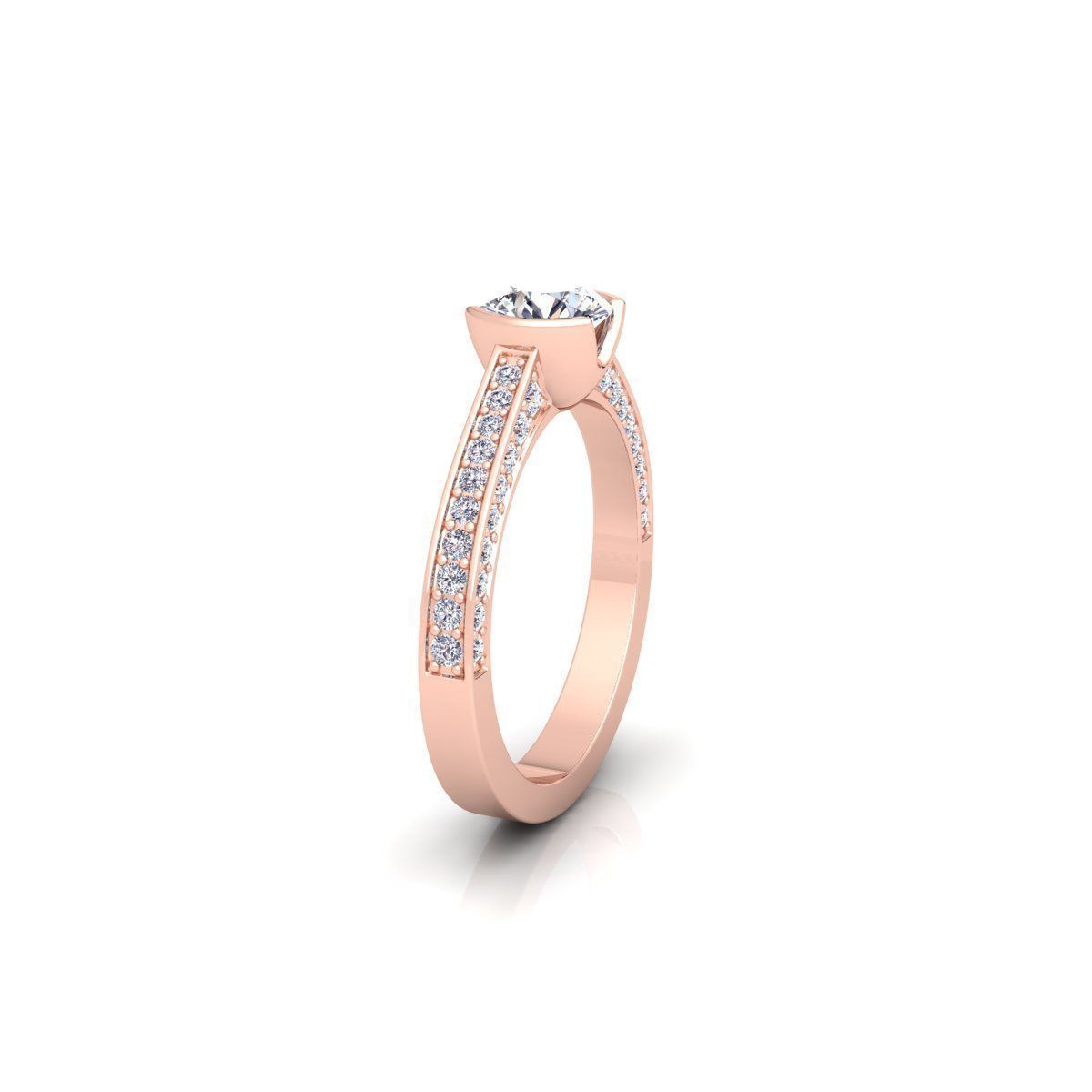 Solitaire Ring 31 3D print model_1