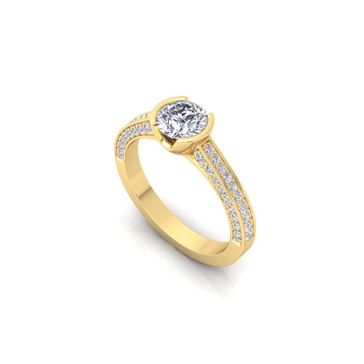 Solitaire Ring 31 3D print model_11