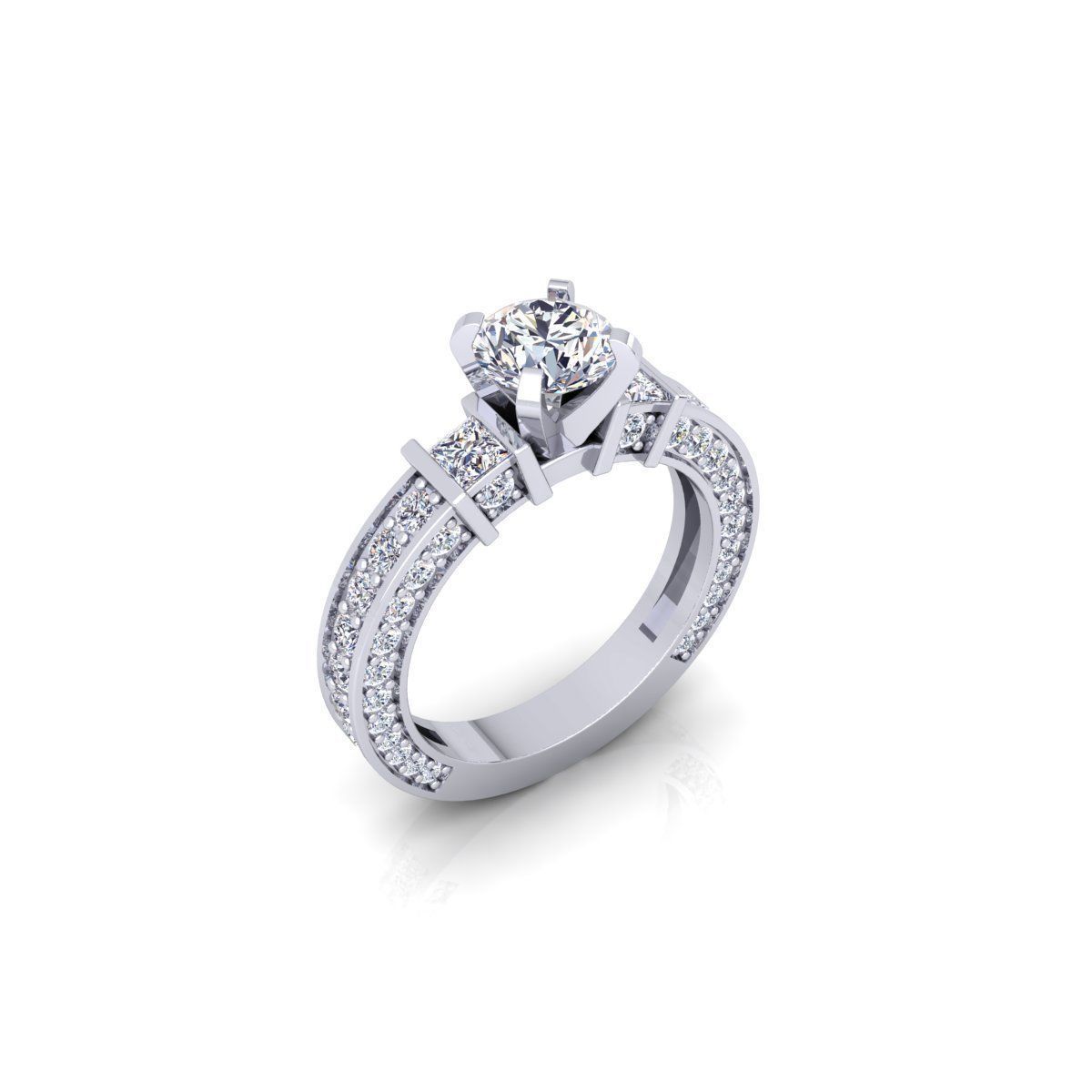 Solitaire Ring 3d Print Model 3D print model_9