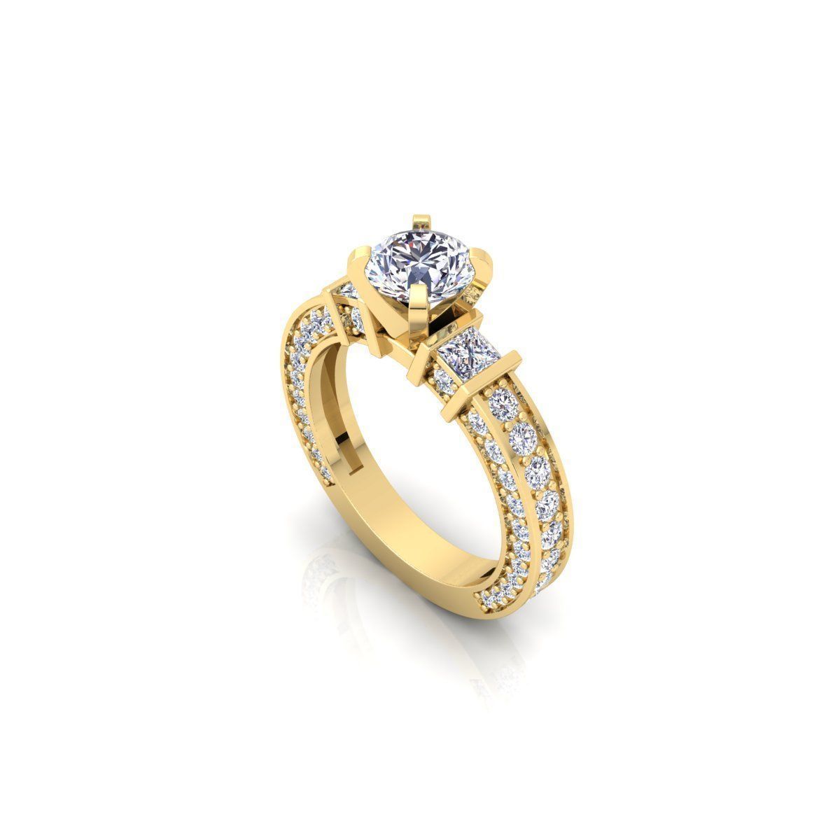 Solitaire Ring 3d Print Model 3D print model_12