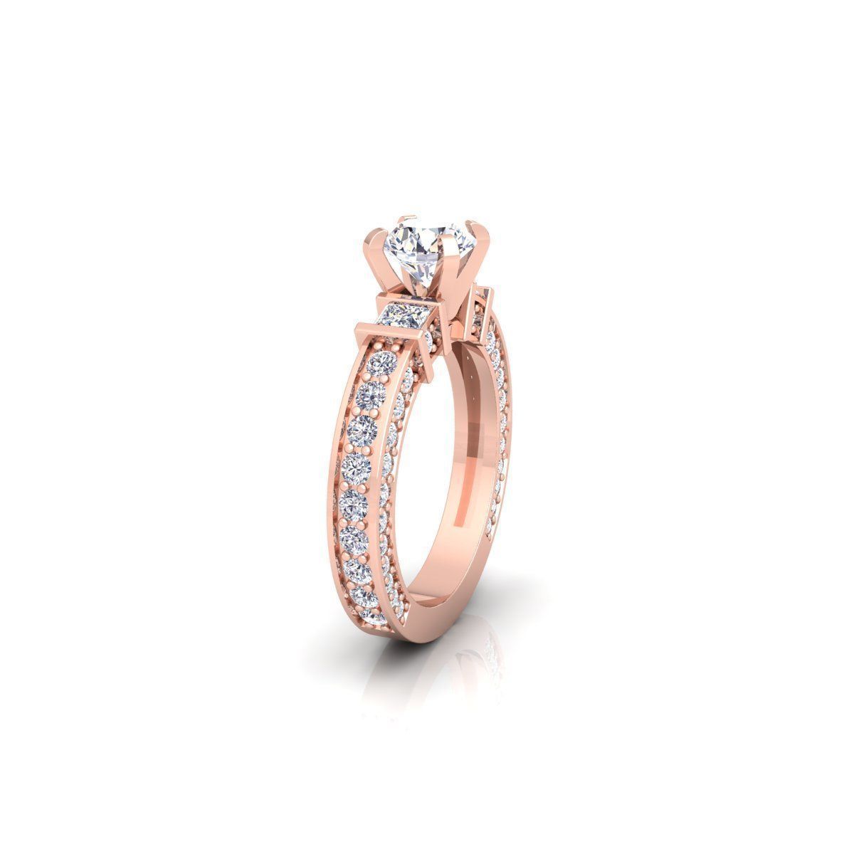 Solitaire Ring 3d Print Model 3D print model_1