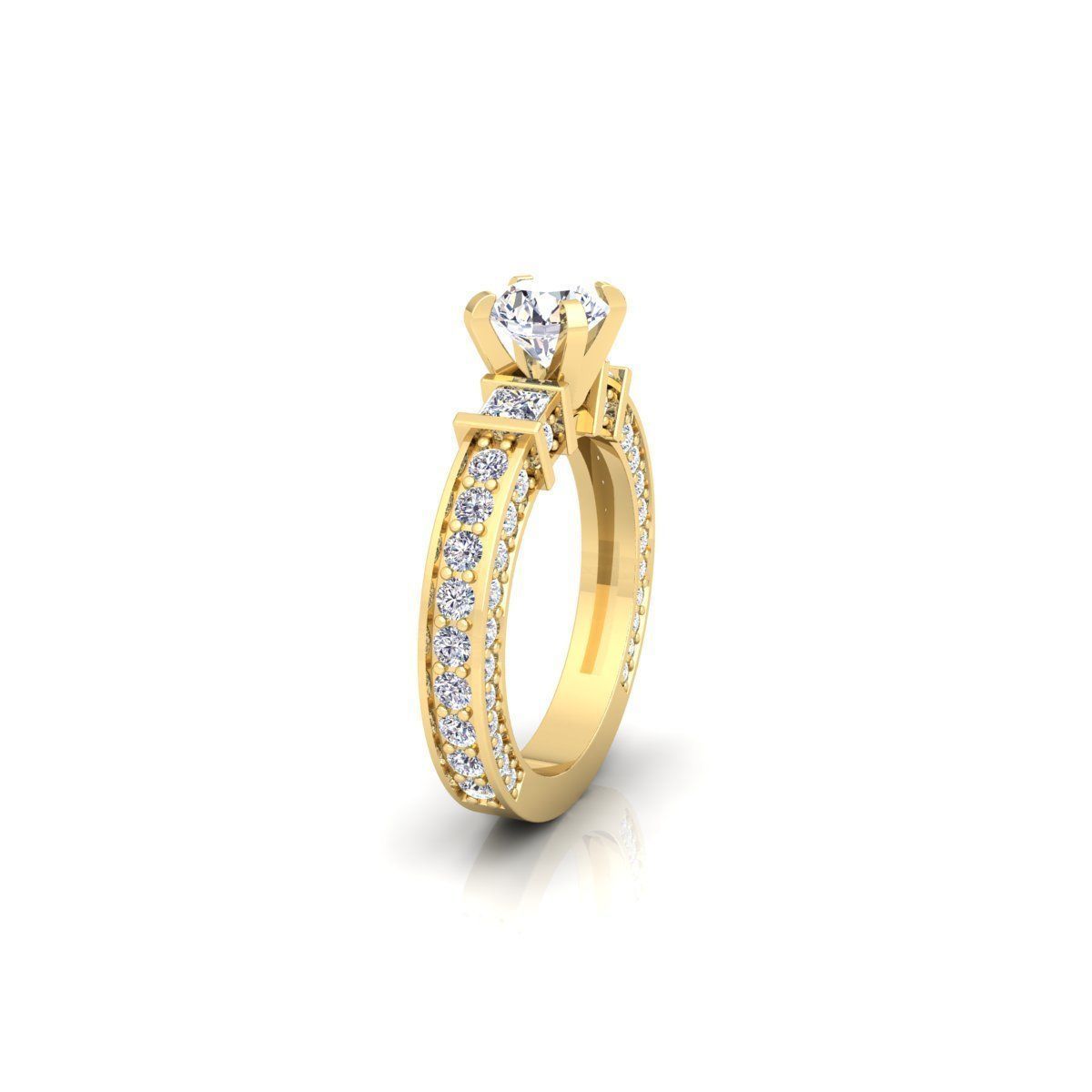 Solitaire Ring 3d Print Model 3D print model_4