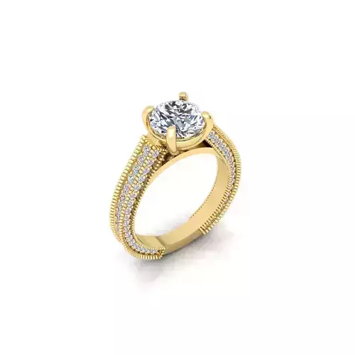 Solitaire Ring 3d Print Model  3D print model