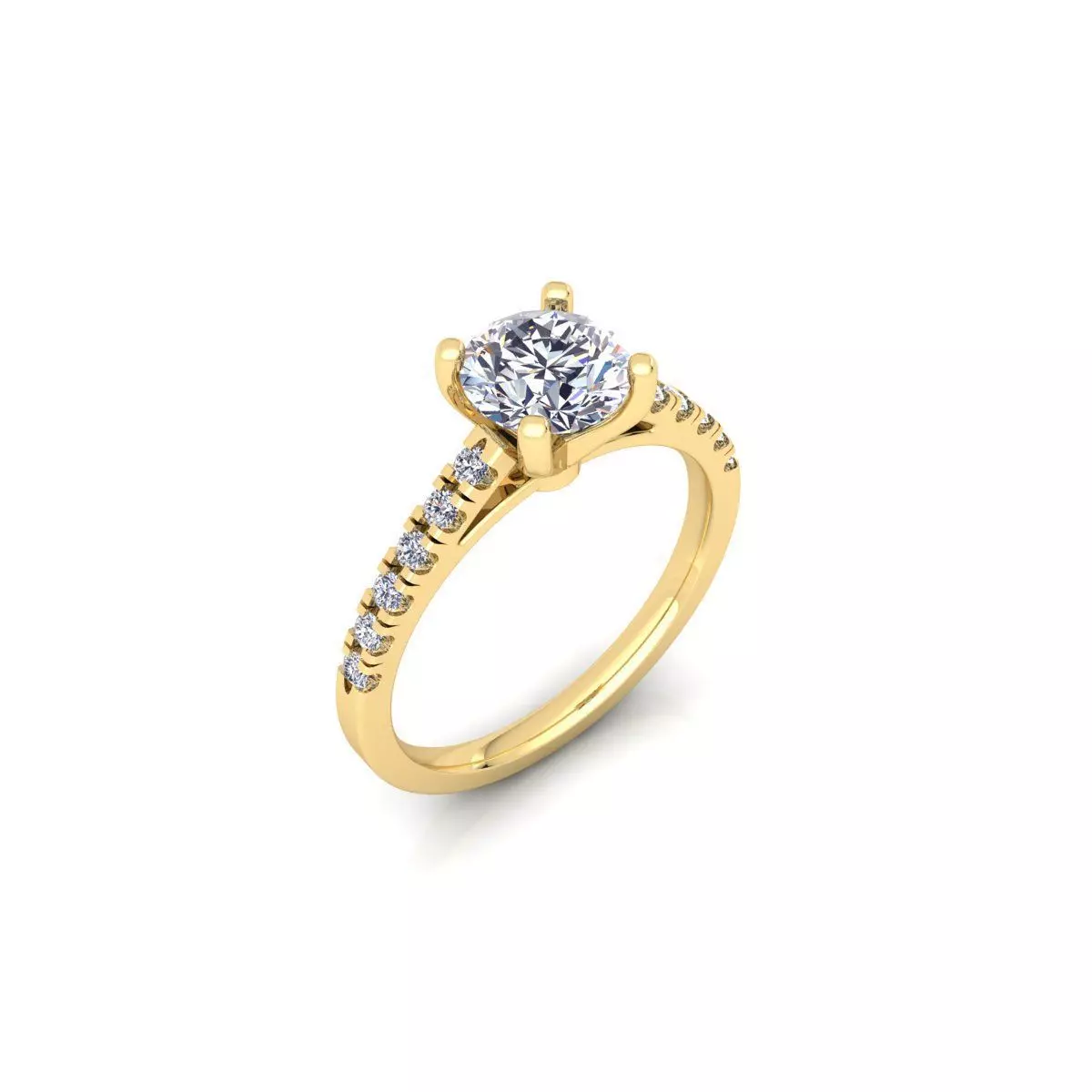 Solitaire Ring 01 3D print model_0