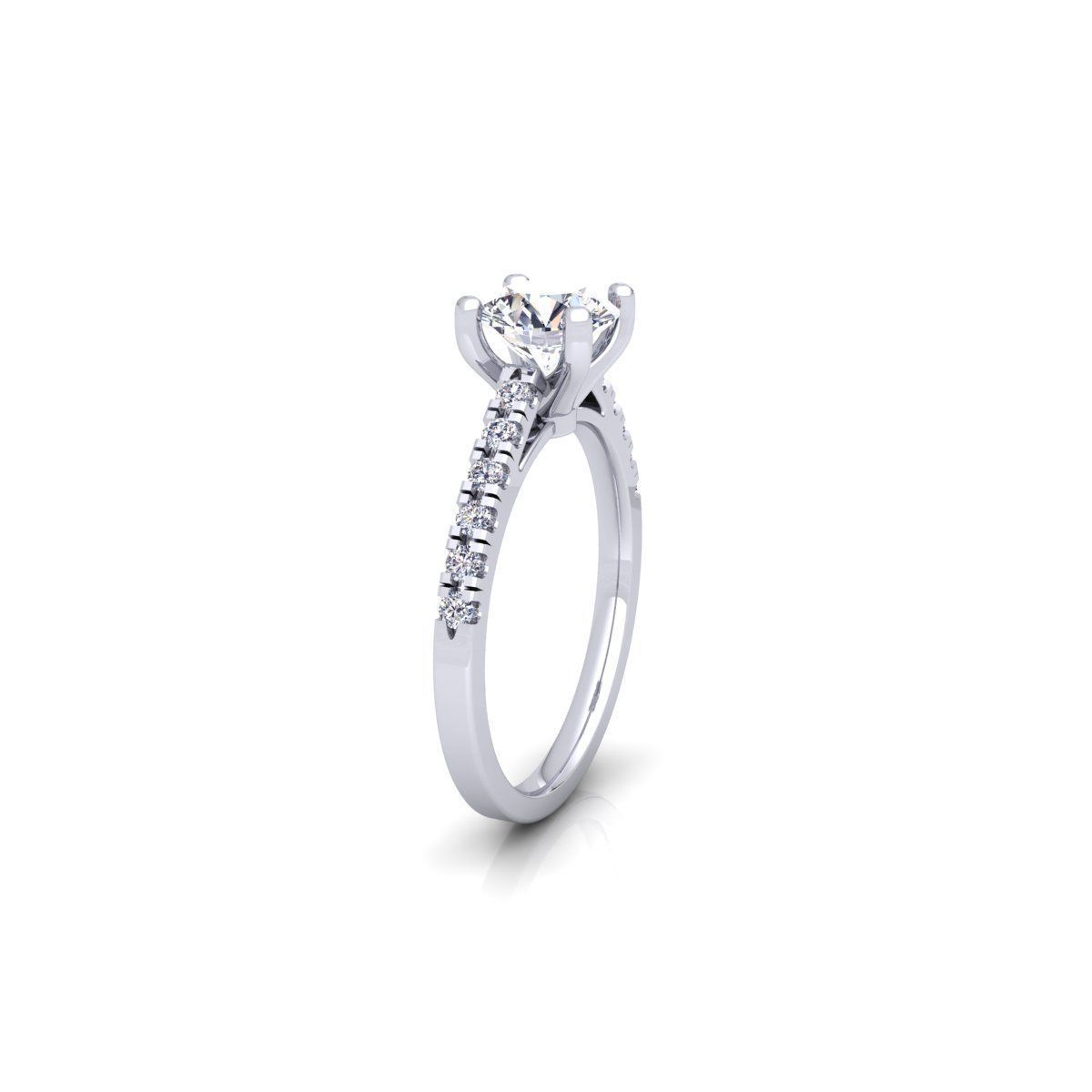 Solitaire Ring 01 3D print model_2