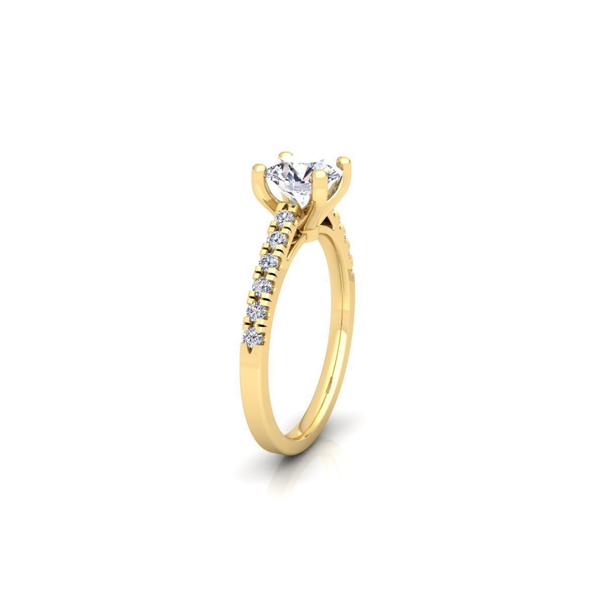 Solitaire Ring 01 3D print model_4