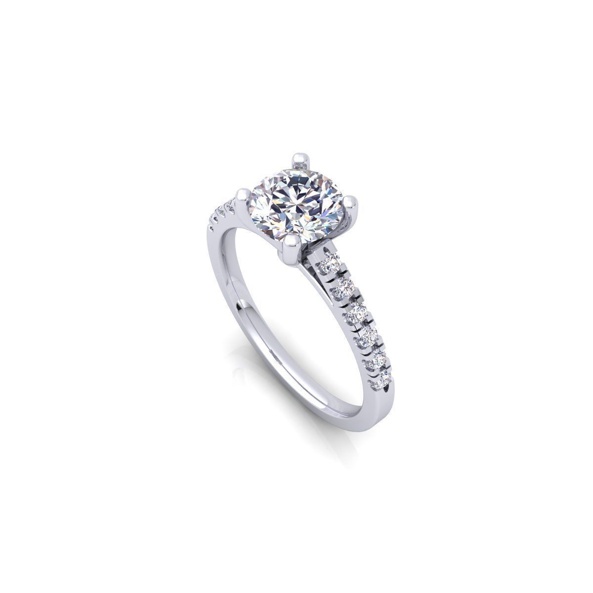 Solitaire Ring 01 3D print model_11