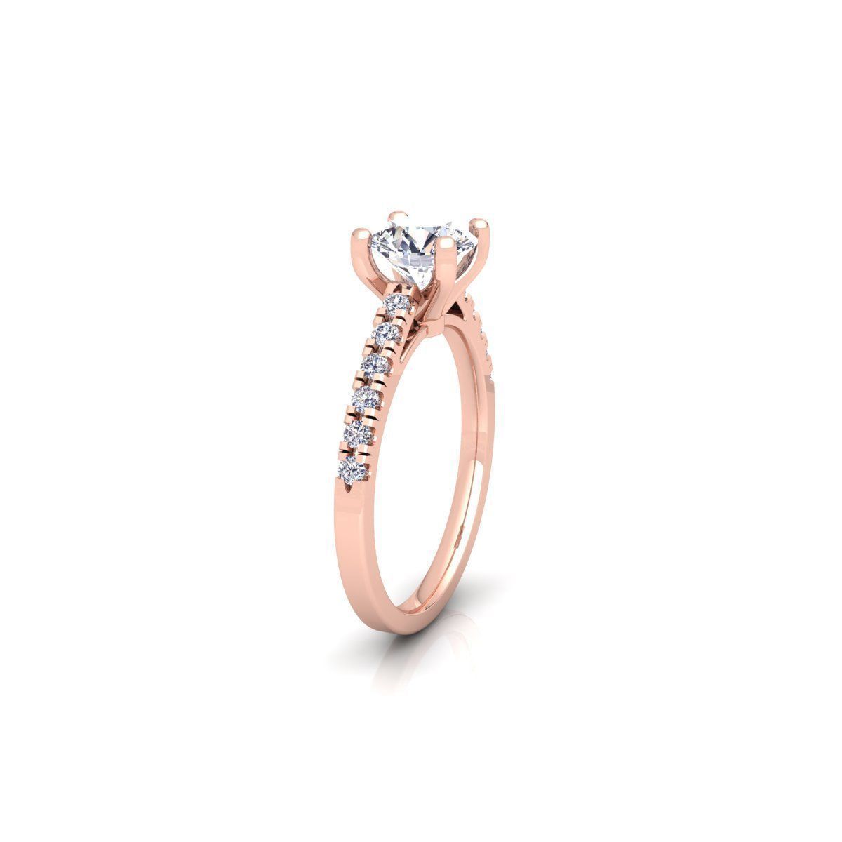 Solitaire Ring 01 3D print model_1