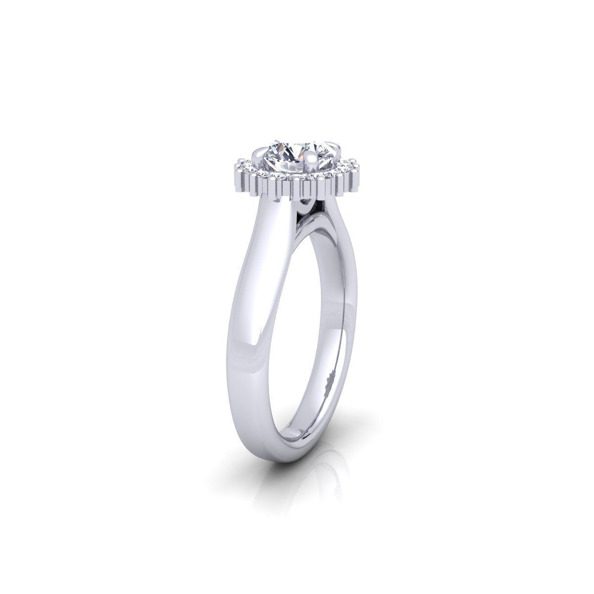Solitaire Ring 24 3D print model_3