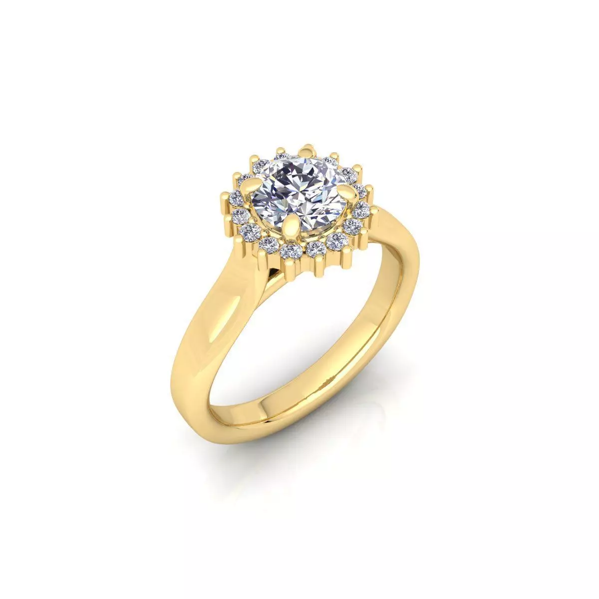 Solitaire Ring 24 3D print model_0