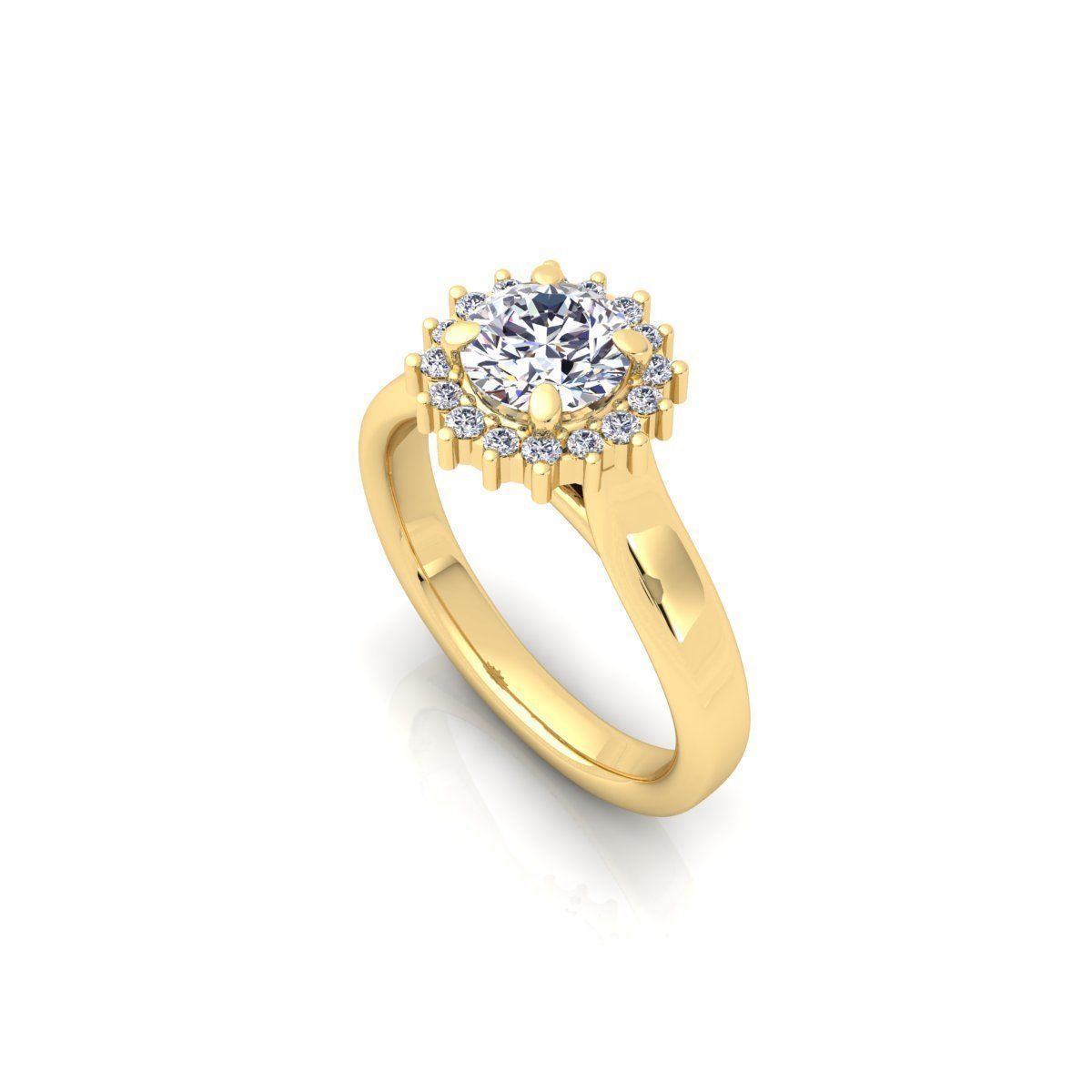 Solitaire Ring 24 3D print model_12