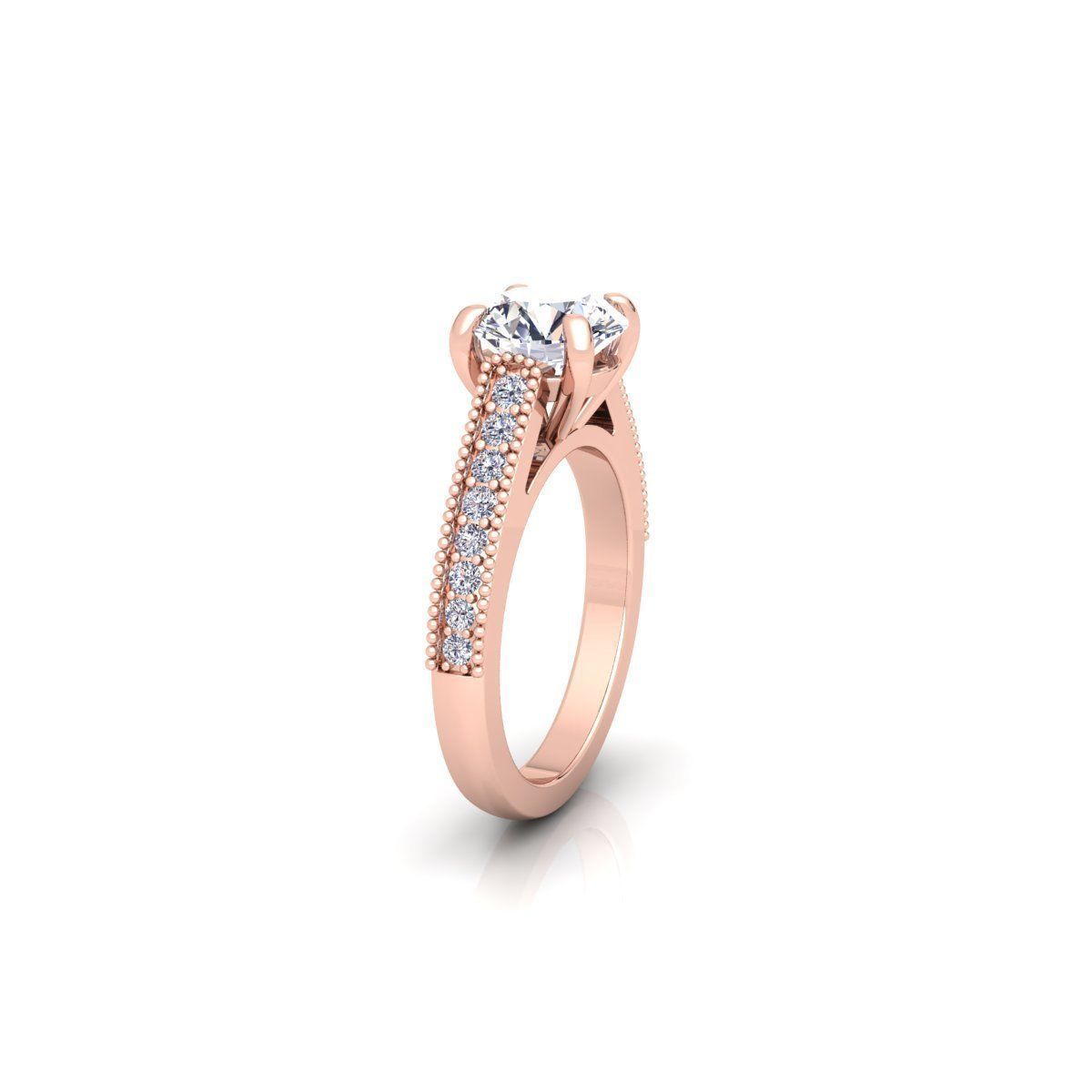 Solitaire Ring 22 3D print model_1
