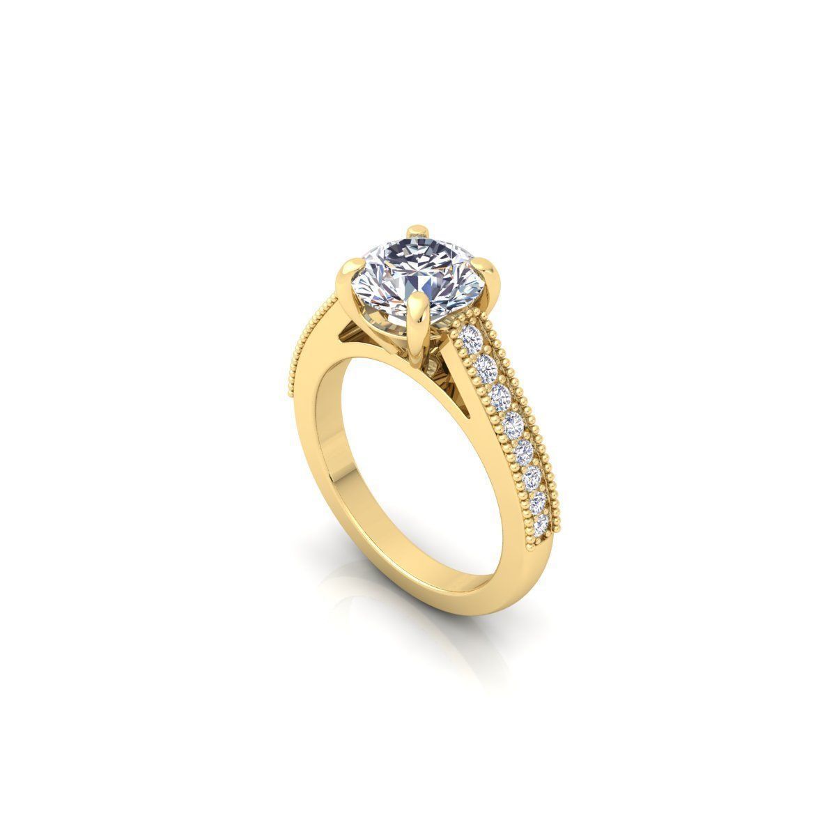Solitaire Ring 22 3D print model_12