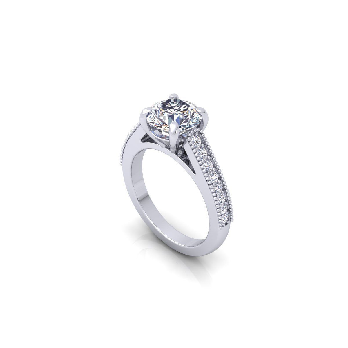 Solitaire Ring 22 3D print model_11