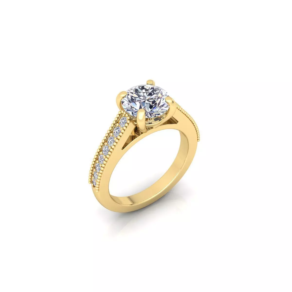 Solitaire Ring 22 3D print model_0