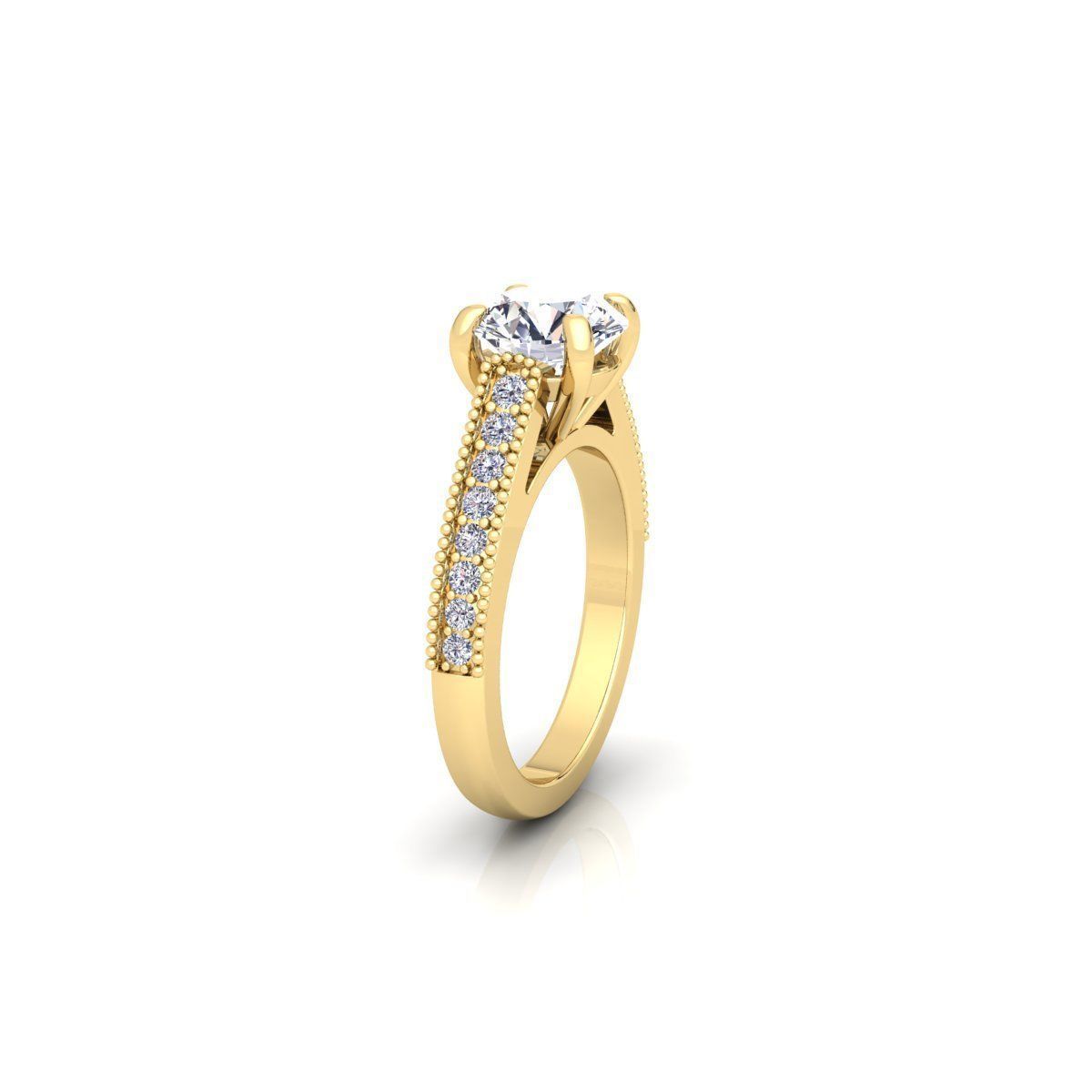 Solitaire Ring 22 3D print model_4