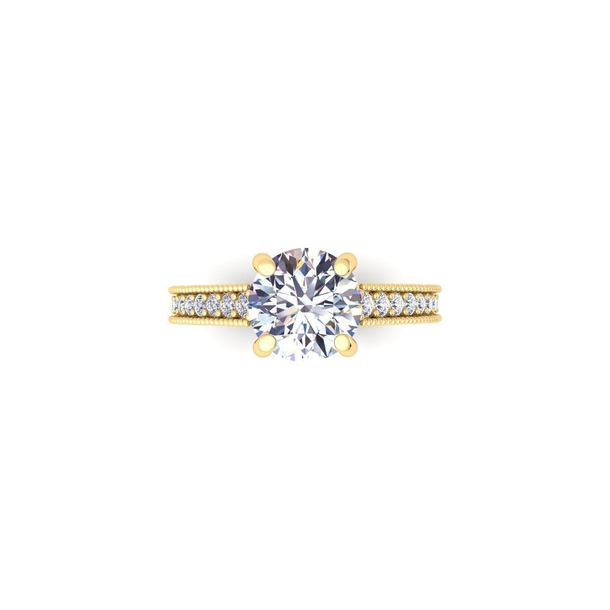 Solitaire Ring 22 3D print model_7
