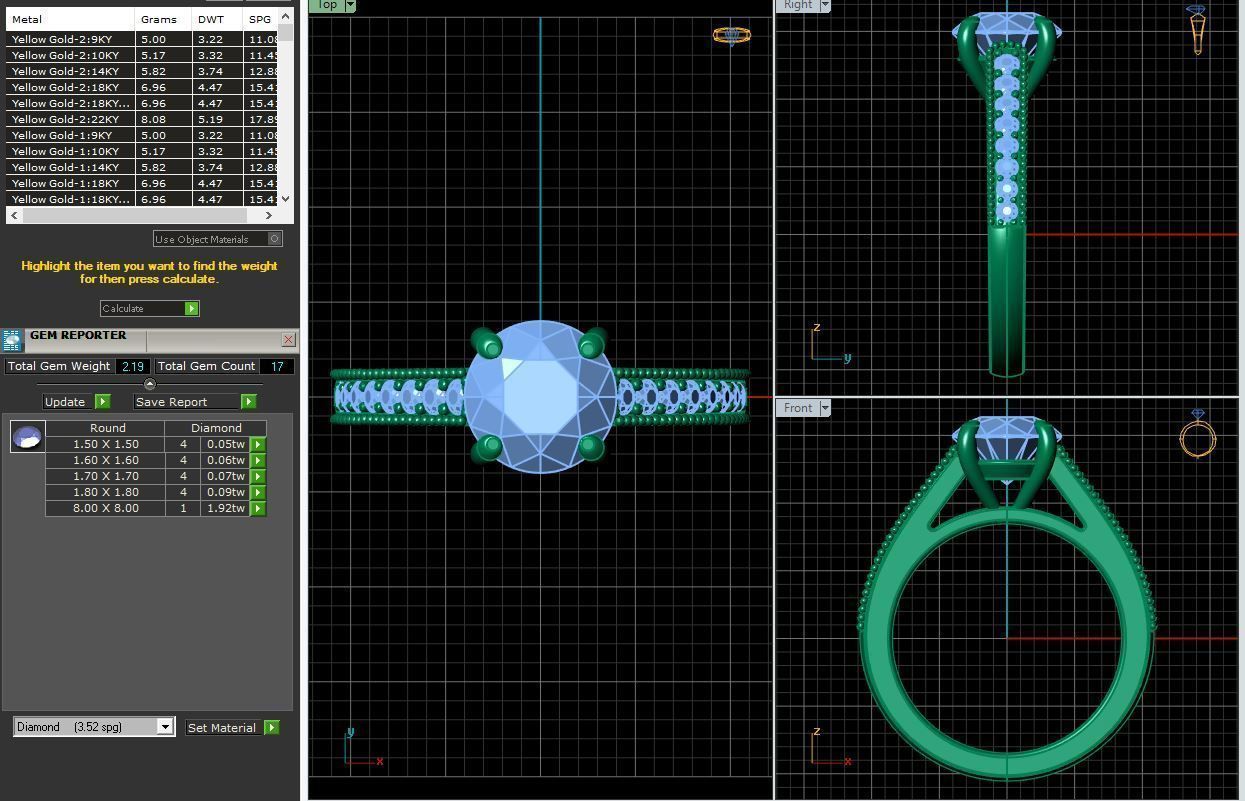 Solitaire Ring 22 3D print model_2